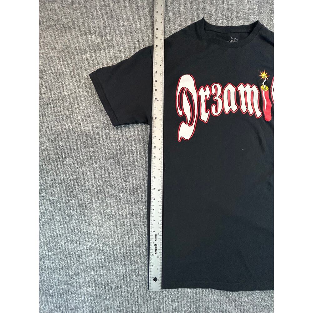 Dreamin Graphic T Shirt Black Streetwear Bomb Logo Adult Medium Goth Tee - Picture 6 of 6